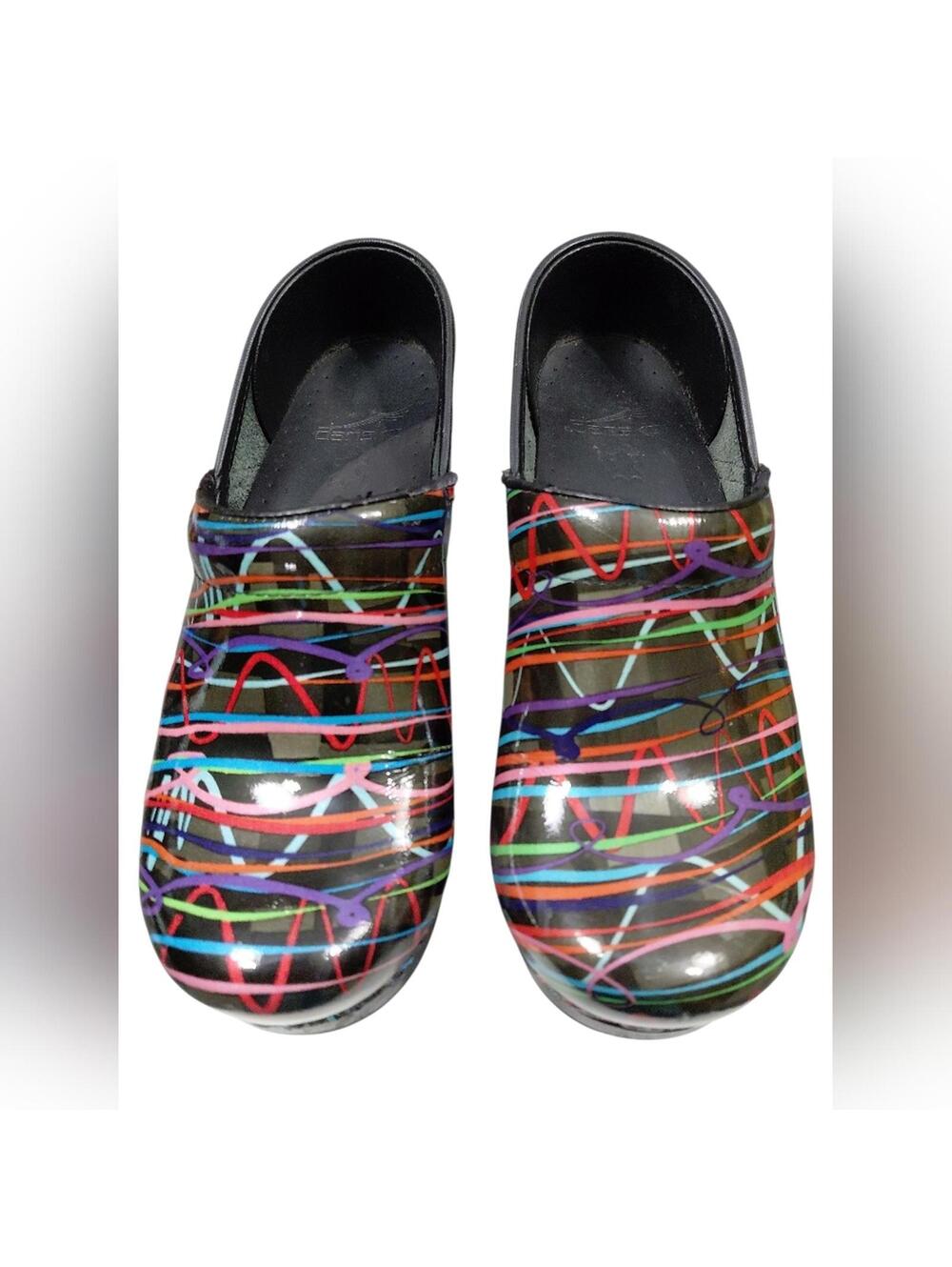"Dansko" Streamers design Sz.7 Slight wear on sock line but excellent condition
